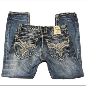 Rock Revival Bob Straight Jeans 33x31 Flap Pocket